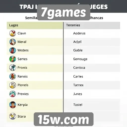 Comparação entre jogos populares no 7games